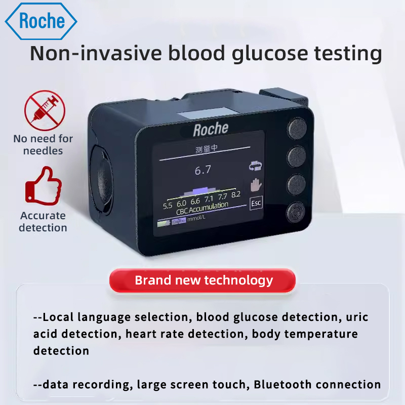 Seleção portuguesa, detecção de glicemia, detecção de ácido úrico, detecção de frequência cardíaca, detecção de temperatura corporal, gravação de dados, tela grande, conexão Bluetooth